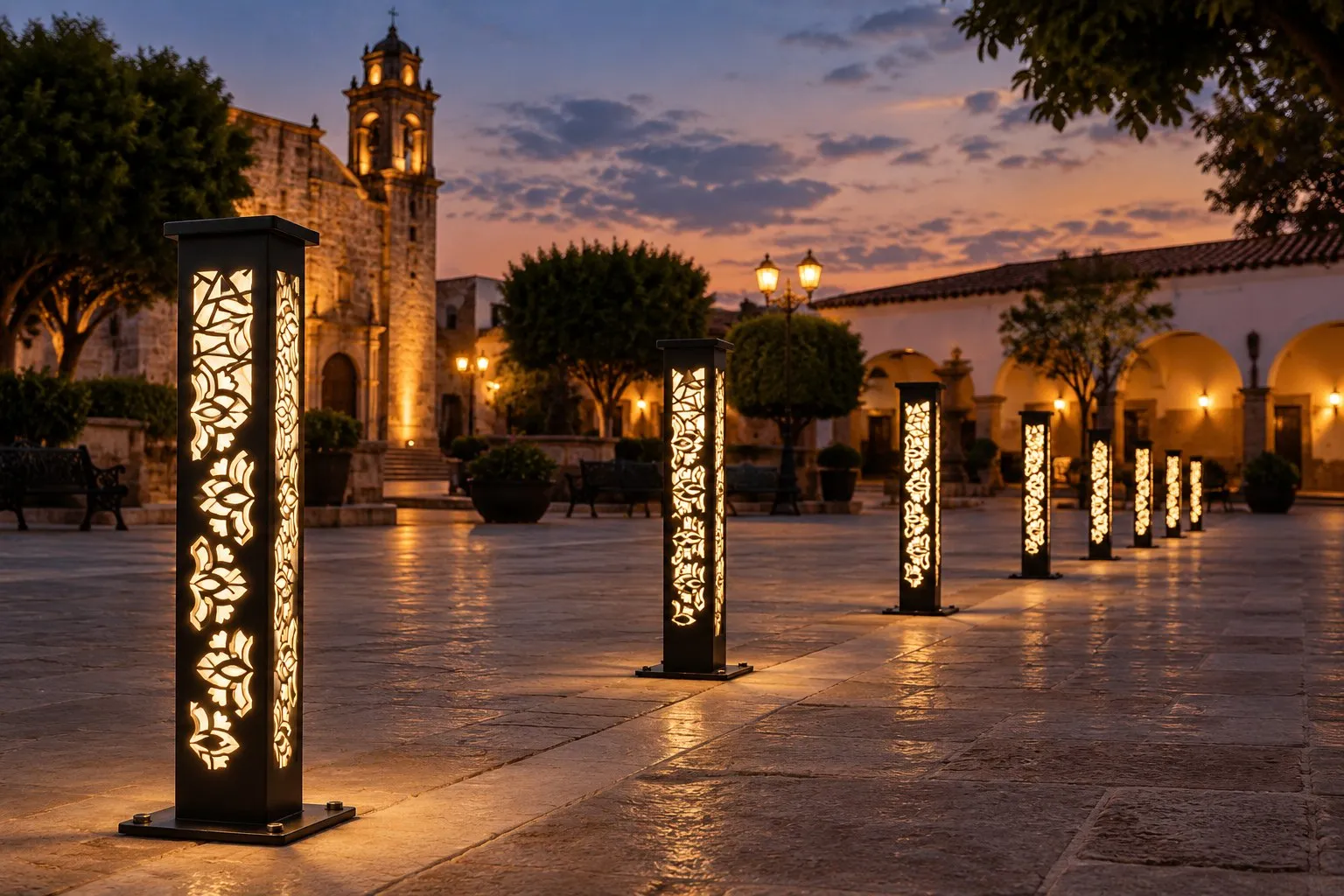 Bolardos decorativos